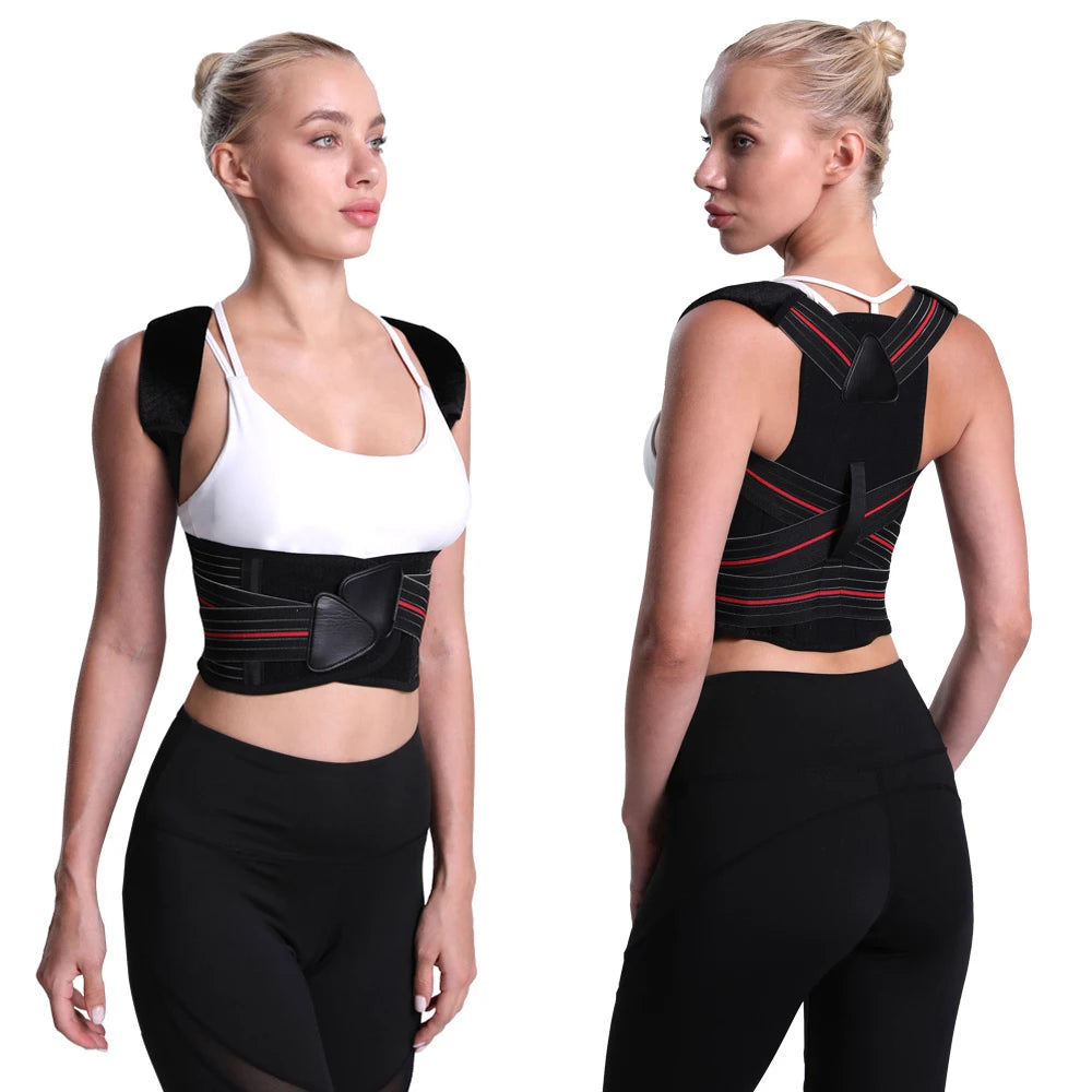 BraceTop Adjustable Posture Corrector Back Support Shoulder Brace Posture Correction Spine Posture Corrector Postural Fixer Tape