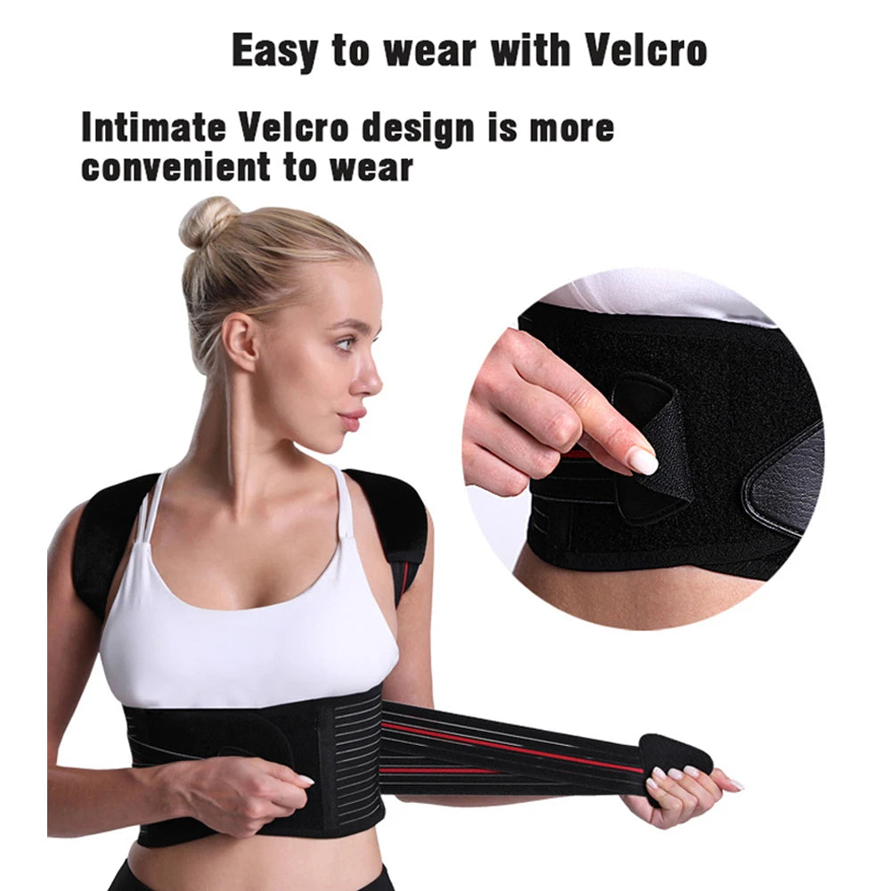 BraceTop Adjustable Posture Corrector Back Support Shoulder Brace Posture Correction Spine Posture Corrector Postural Fixer Tape