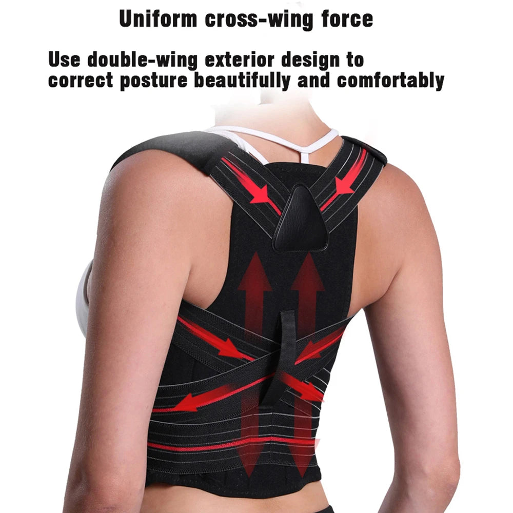 BraceTop Adjustable Posture Corrector Back Support Shoulder Brace Posture Correction Spine Posture Corrector Postural Fixer Tape